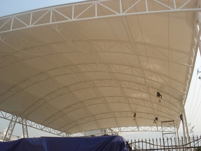 澜沧移民局网球场膜结构工程