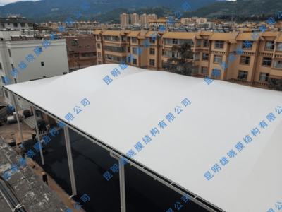 沧源海关新建网球场钢架、膜结构工程