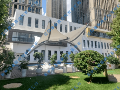 东盟G组团运动公园景观绿化工程张拉膜项目
