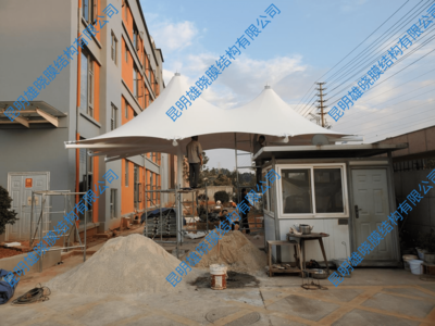 晋城镇某公司门头膜结构工程