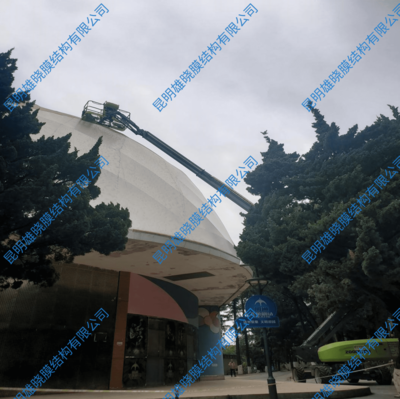 飞象剧场屋顶膜结构维修工程
