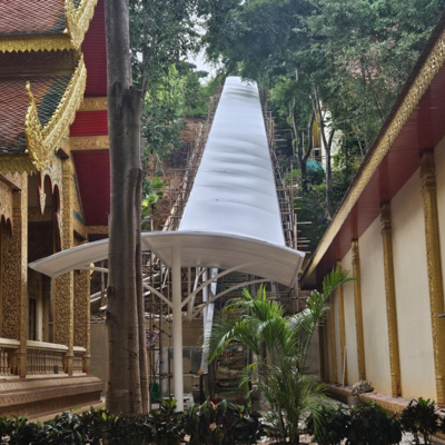 西双版纳勐泐文化旅游区自动扶梯雨棚膜结构项目